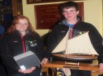 Siân Kneafsey and Finn Lynch with their winning prizes at WHSC